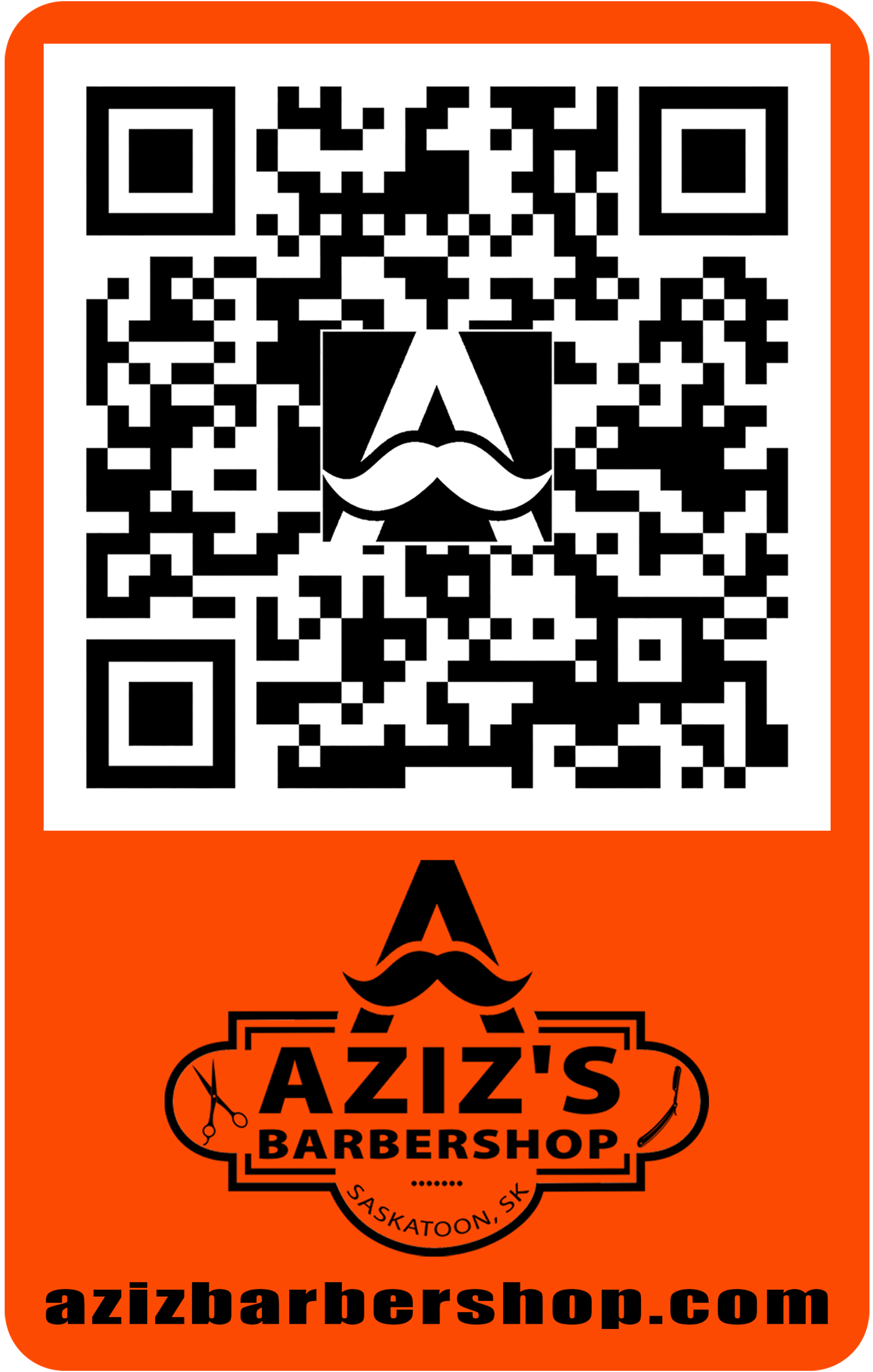 aziz's website qr code